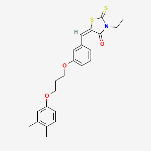 5-{3-[3-(3,4-dimethylphenoxy)propoxy]benzylidene}-3-ethyl-2-thioxo-1,3-thiazolidin-4-one