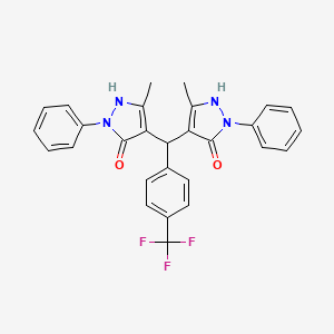 4,4'-{[4-(trifluoromethyl)phenyl]methylene}bis(3-methyl-1-phenyl-1H-pyrazol-5-ol)