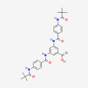 molecular formula C31H34N4O6 B5127081 3,5-bis({4-[(2,2-dimethylpropanoyl)amino]benzoyl}amino)benzoic acid 