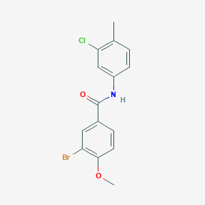 molecular formula C15H13BrClNO2 B5127082 3-bromo-N-(3-chloro-4-methylphenyl)-4-methoxybenzamide 