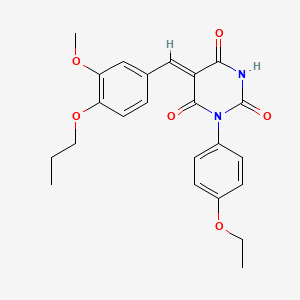 1-(4-ethoxyphenyl)-5-(3-methoxy-4-propoxybenzylidene)-2,4,6(1H,3H,5H)-pyrimidinetrione