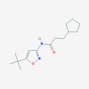 molecular formula C15H24N2O2 B5127116 N-(5-tert-butyl-3-isoxazolyl)-3-cyclopentylpropanamide CAS No. 959240-86-9