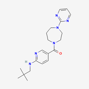 molecular formula C20H28N6O B5127127 N-(2,2-dimethylpropyl)-5-{[4-(2-pyrimidinyl)-1,4-diazepan-1-yl]carbonyl}-2-pyridinamine 