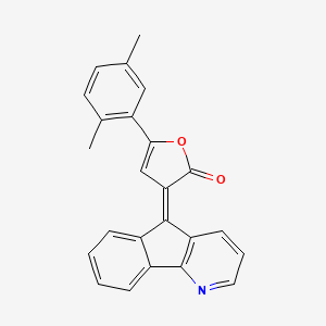 molecular formula C24H17NO2 B5127159 5-(2,5-dimethylphenyl)-3-(5H-indeno[1,2-b]pyridin-5-ylidene)-2(3H)-furanone 