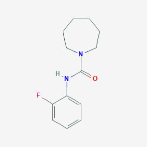 molecular formula C13H17FN2O B5127199 N-(2-fluorophenyl)-1-azepanecarboxamide 