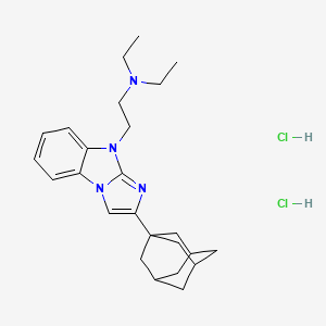 molecular formula C25H36Cl2N4 B5127212 {2-[2-(1-adamantyl)-9H-imidazo[1,2-a]benzimidazol-9-yl]ethyl}diethylamine dihydrochloride 