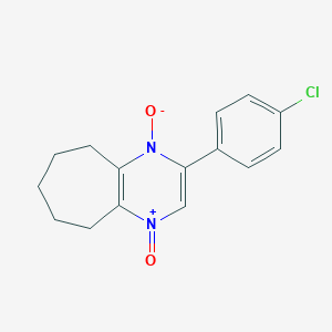 molecular formula C15H15ClN2O2 B5127217 2-(4-chlorophenyl)-6,7,8,9-tetrahydro-5H-cyclohepta[b]pyrazine 1,4-dioxide 