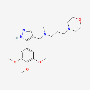 N-methyl-3-(4-morpholinyl)-N-{[3-(3,4,5-trimethoxyphenyl)-1H-pyrazol-4-yl]methyl}-1-propanamine