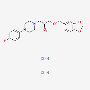 1-(1,3-benzodioxol-5-ylmethoxy)-3-[4-(4-fluorophenyl)-1-piperazinyl]-2-propanol dihydrochloride