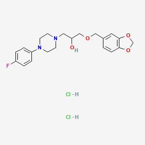 molecular formula C21H27Cl2FN2O4 B5127235 1-(1,3-benzodioxol-5-ylmethoxy)-3-[4-(4-fluorophenyl)-1-piperazinyl]-2-propanol dihydrochloride 