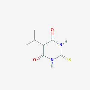 molecular formula C7H10N2O2S B512724 5-(propan-2-yl)-2-thioxodihydropyrimidine-4,6(1H,5H)-dione CAS No. 74687-21-1