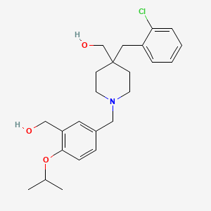 molecular formula C24H32ClNO3 B5127242 {4-(2-chlorobenzyl)-1-[3-(hydroxymethyl)-4-isopropoxybenzyl]-4-piperidinyl}methanol 