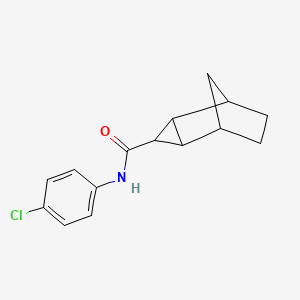 molecular formula C15H16ClNO B5127246 N-(4-chlorophenyl)tricyclo[3.2.1.0~2,4~]octane-3-carboxamide 