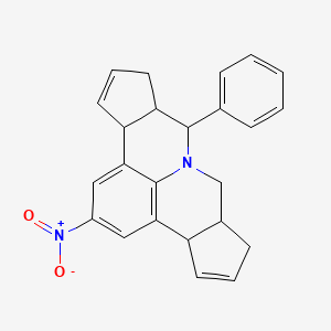 molecular formula C24H22N2O2 B5127283 2-nitro-7-phenyl-3b,6,6a,7,9,9a,10,12a-octahydrocyclopenta[c]cyclopenta[4,5]pyrido[3,2,1-ij]quinoline 