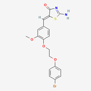 molecular formula C19H17BrN2O4S B5127332 5-{4-[2-(4-bromophenoxy)ethoxy]-3-methoxybenzylidene}-2-imino-1,3-thiazolidin-4-one 