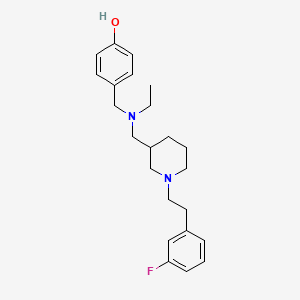 molecular formula C23H31FN2O B5127361 4-{[ethyl({1-[2-(3-fluorophenyl)ethyl]-3-piperidinyl}methyl)amino]methyl}phenol 