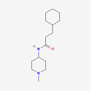 molecular formula C15H28N2O B5127398 3-cyclohexyl-N-(1-methyl-4-piperidinyl)propanamide 
