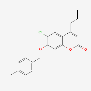 molecular formula C21H19ClO3 B5127410 6-chloro-4-propyl-7-[(4-vinylbenzyl)oxy]-2H-chromen-2-one 