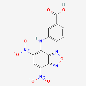 molecular formula C13H7N5O7 B5127418 3-[(5,7-dinitro-2,1,3-benzoxadiazol-4-yl)amino]benzoic acid 