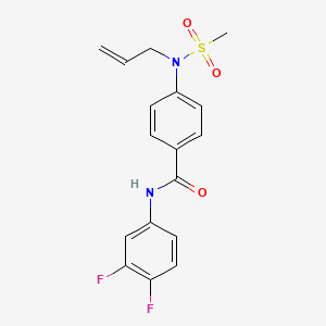 molecular formula C17H16F2N2O3S B5127420 4-[allyl(methylsulfonyl)amino]-N-(3,4-difluorophenyl)benzamide 