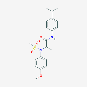 molecular formula C20H26N2O4S B5127428 N~1~-(4-isopropylphenyl)-N~2~-(4-methoxyphenyl)-N~2~-(methylsulfonyl)alaninamide 