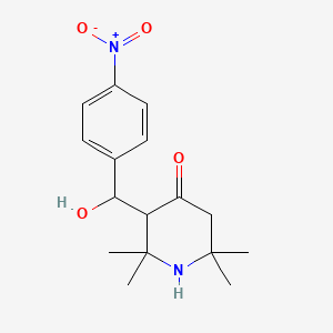 molecular formula C16H22N2O4 B5127464 3-[hydroxy(4-nitrophenyl)methyl]-2,2,6,6-tetramethyl-4-piperidinone 