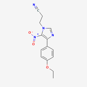 molecular formula C14H14N4O3 B5127497 3-[4-(4-ethoxyphenyl)-5-nitro-1H-imidazol-1-yl]propanenitrile 