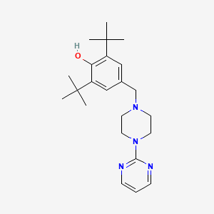 molecular formula C23H34N4O B5127505 2,6-di-tert-butyl-4-{[4-(2-pyrimidinyl)-1-piperazinyl]methyl}phenol 