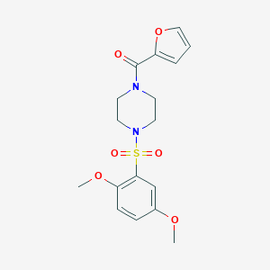 molecular formula C17H20N2O6S B512751 [4-(2,5-二甲氧基苯磺酰基)-哌嗪-1-基]-呋喃-2-基-甲苯酮 CAS No. 438227-71-5