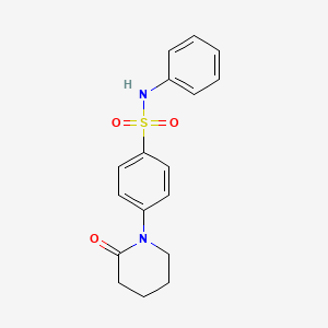 molecular formula C17H18N2O3S B5127534 4-(2-oxo-1-piperidinyl)-N-phenylbenzenesulfonamide 