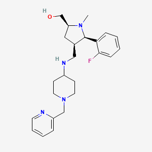[(2S*,4R*,5R*)-5-(2-fluorophenyl)-1-methyl-4-({[1-(2-pyridinylmethyl)-4-piperidinyl]amino}methyl)-2-pyrrolidinyl]methanol