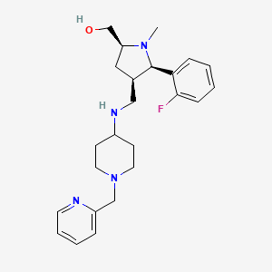 [(2S,4R,5R)-5-(2-fluorophenyl)-1-methyl-4-[[[1-(pyridin-2-ylmethyl)piperidin-4-yl]amino]methyl]pyrrolidin-2-yl]methanol