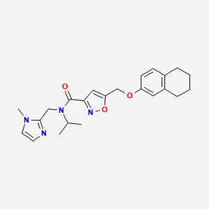 molecular formula C23H28N4O3 B5127568 N-isopropyl-N-[(1-methyl-1H-imidazol-2-yl)methyl]-5-[(5,6,7,8-tetrahydro-2-naphthalenyloxy)methyl]-3-isoxazolecarboxamide 
