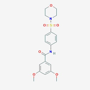 molecular formula C19H22N2O6S B512758 3,5-Dimethoxy-N-[4-(morpholine-4-sulfonyl)-phenyl]-benzamide CAS No. 432540-71-1