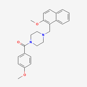 molecular formula C24H26N2O3 B5127590 1-(4-methoxybenzoyl)-4-[(2-methoxy-1-naphthyl)methyl]piperazine 