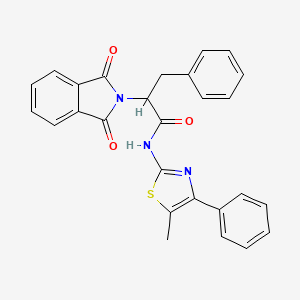 molecular formula C27H21N3O3S B5127599 2-(1,3-dioxo-1,3-dihydro-2H-isoindol-2-yl)-N-(5-methyl-4-phenyl-1,3-thiazol-2-yl)-3-phenylpropanamide 