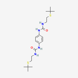 molecular formula C20H34N4O2S2 B5127613 N',N'''-1,4-phenylenebis{N-[2-(tert-butylthio)ethyl]urea} 
