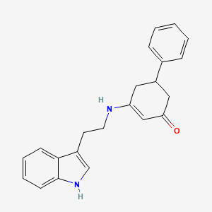 3-{[2-(1H-indol-3-yl)ethyl]amino}-5-phenylcyclohex-2-en-1-one