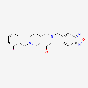 molecular formula C23H29FN4O2 B5127629 (2,1,3-benzoxadiazol-5-ylmethyl){[1-(2-fluorobenzyl)-4-piperidinyl]methyl}(2-methoxyethyl)amine 