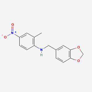molecular formula C15H14N2O4 B5127647 (1,3-benzodioxol-5-ylmethyl)(2-methyl-4-nitrophenyl)amine 
