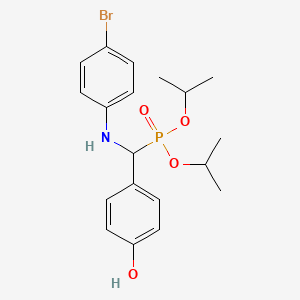 molecular formula C19H25BrNO4P B5127661 diisopropyl [[(4-bromophenyl)amino](4-hydroxyphenyl)methyl]phosphonate 