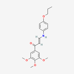 molecular formula C21H25NO5 B5127664 3-[(4-propoxyphenyl)amino]-1-(3,4,5-trimethoxyphenyl)-2-propen-1-one 