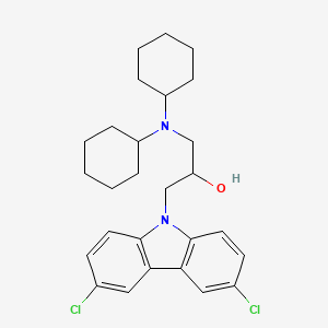 molecular formula C27H34Cl2N2O B5127672 1-(3,6-dichloro-9H-carbazol-9-yl)-3-(dicyclohexylamino)-2-propanol 