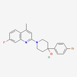 4-(4-bromophenyl)-1-(7-fluoro-4-methyl-2-quinolinyl)-4-piperidinol