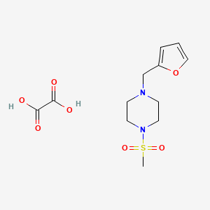 1-(Furan-2-ylmethyl)-4-methylsulfonylpiperazine;oxalic acid