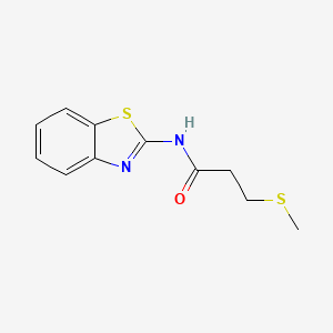 molecular formula C11H12N2OS2 B5127735 N-1,3-benzothiazol-2-yl-3-(methylthio)propanamide 