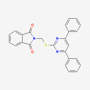 molecular formula C25H17N3O2S B5127755 2-{[(4,6-diphenyl-2-pyrimidinyl)thio]methyl}-1H-isoindole-1,3(2H)-dione 