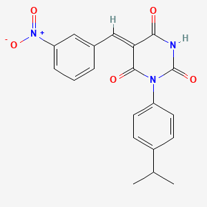molecular formula C20H17N3O5 B5127812 1-(4-isopropylphenyl)-5-(3-nitrobenzylidene)-2,4,6(1H,3H,5H)-pyrimidinetrione 