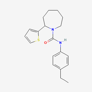 molecular formula C19H24N2OS B5127817 N-(4-ethylphenyl)-2-(2-thienyl)-1-azepanecarboxamide 