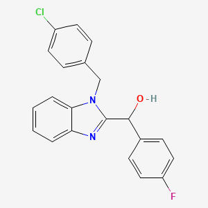 molecular formula C21H16ClFN2O B5127849 [1-(4-chlorobenzyl)-1H-benzimidazol-2-yl](4-fluorophenyl)methanol 